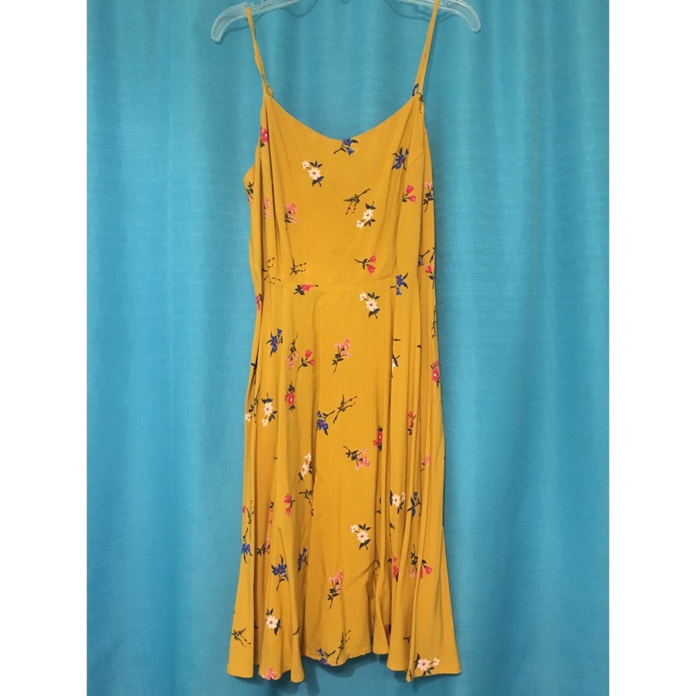 Yellow Floral Mini Dress
